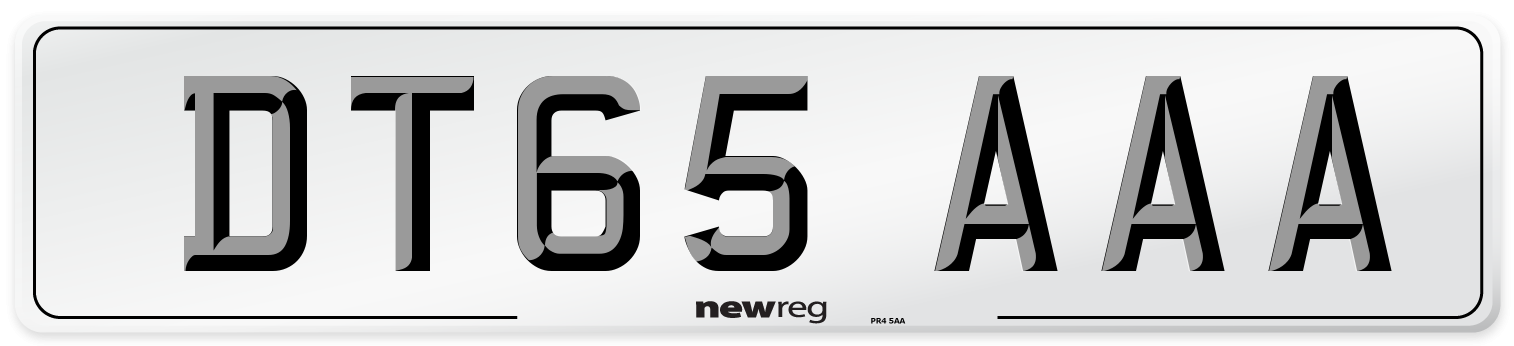 DT65 AAA Number Plate from New Reg